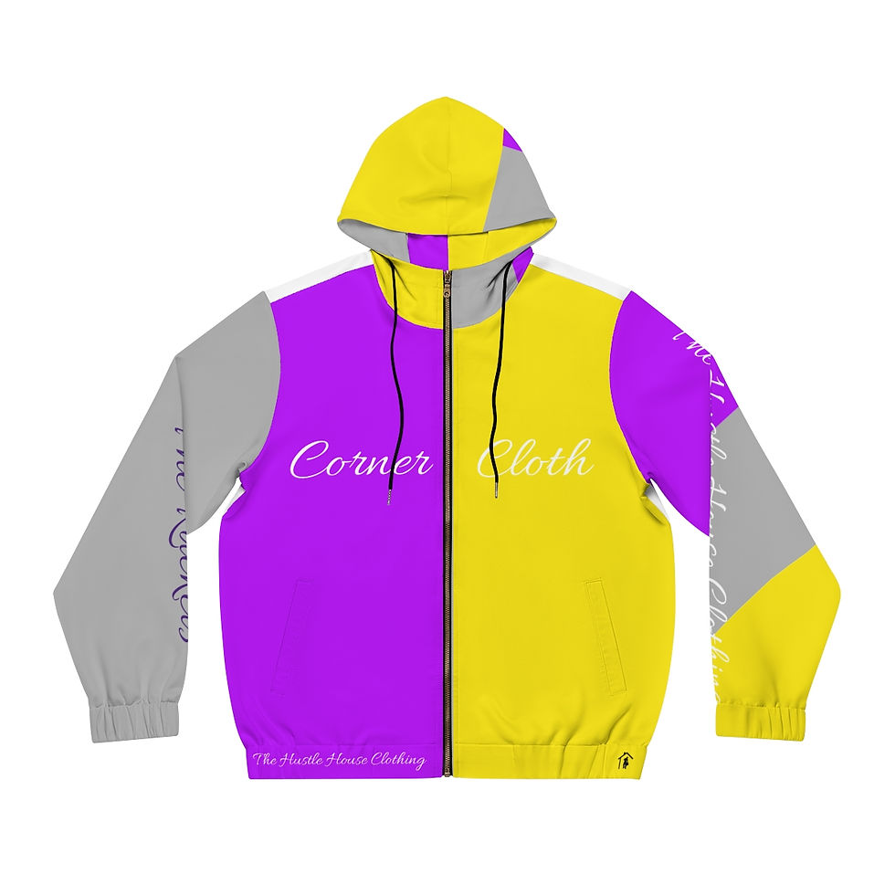 Thumbnail: Definition of Out the Trunk  H2H Color Block Corner Cloth Full-Zip Hoodie (AOP)