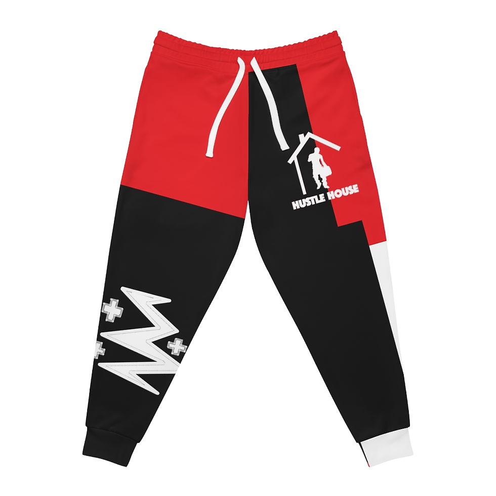 Thumbnail: Bull Runner Color Block" Hustle House Athletic Joggers (AOP)