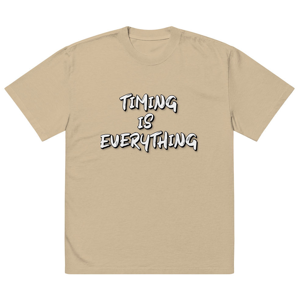Thumbnail: "Timing is Everything" Oversized faded t-shirt