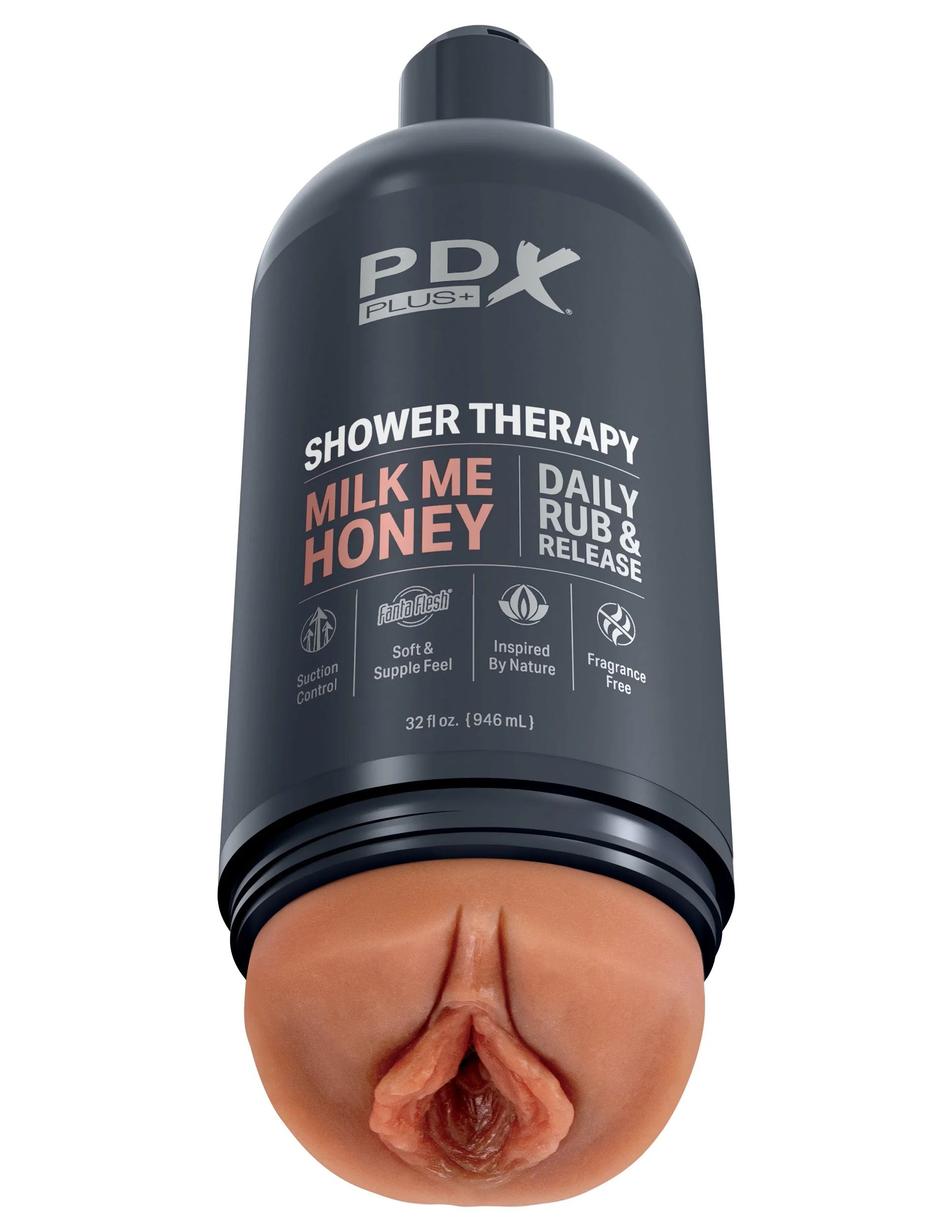 MASTURBADOR PDX PLUS SHOWER THERAPY MILK ME HONEY TAN CON VENTOSA
