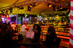 Truck central at night