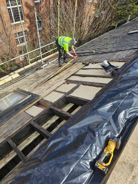 Slate roofing installation completed by roofers in Glasgow