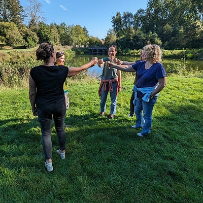 séance de coaching en pleine nature