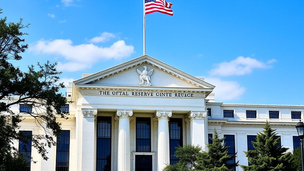 The US Fed Reserve building amid the interest rate scenario.