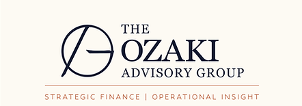 The Ozaki Advisory Group emblem logo and tagline