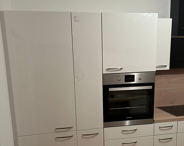 Detailaufnahme der neuen Küchenarbeitsplatte nach Montage.