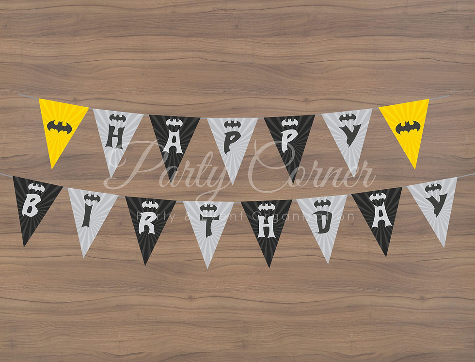 Dây cờ HPBD trang trí sinh nhật theme Batman