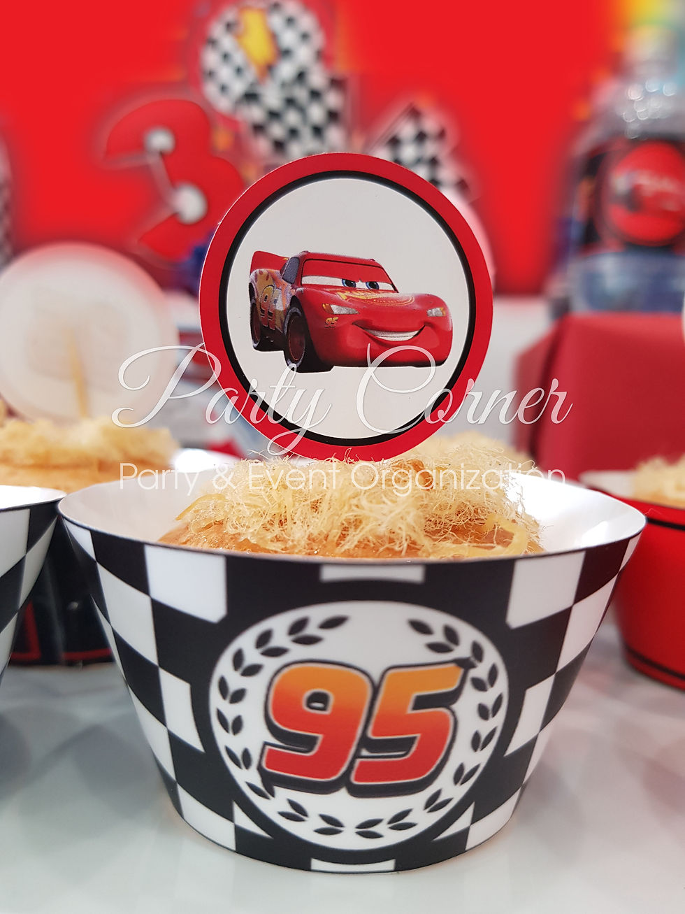 Thumbnail: Bộ 12 nhãn dán trang trí sinh nhật theme Racing Car