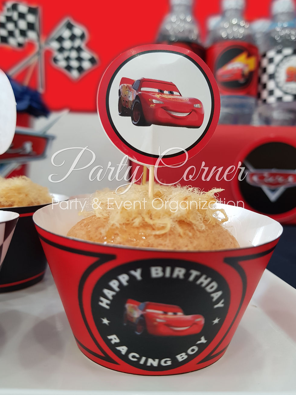 Thumbnail: Nhãn dán cupcake + topper trang trí sinh nhật theme Racing Car