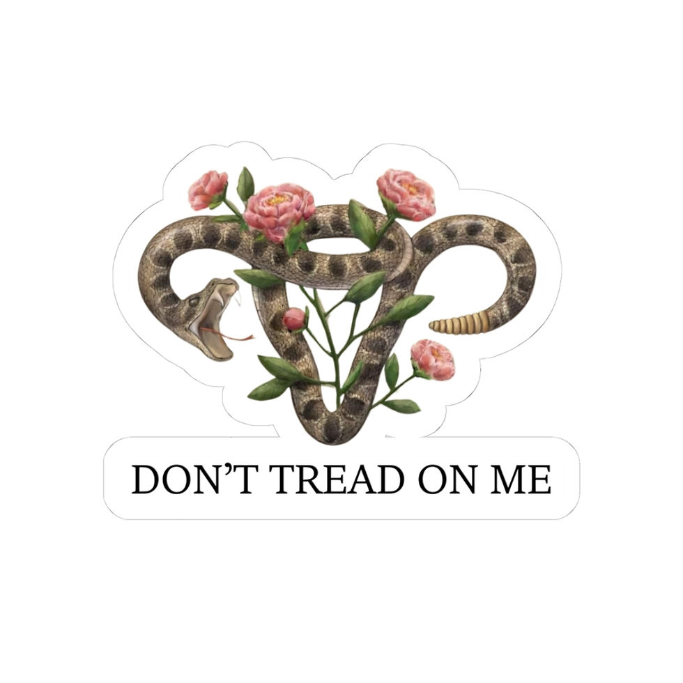 Thumbnail: Don't Tread on Me Uterus Sticker