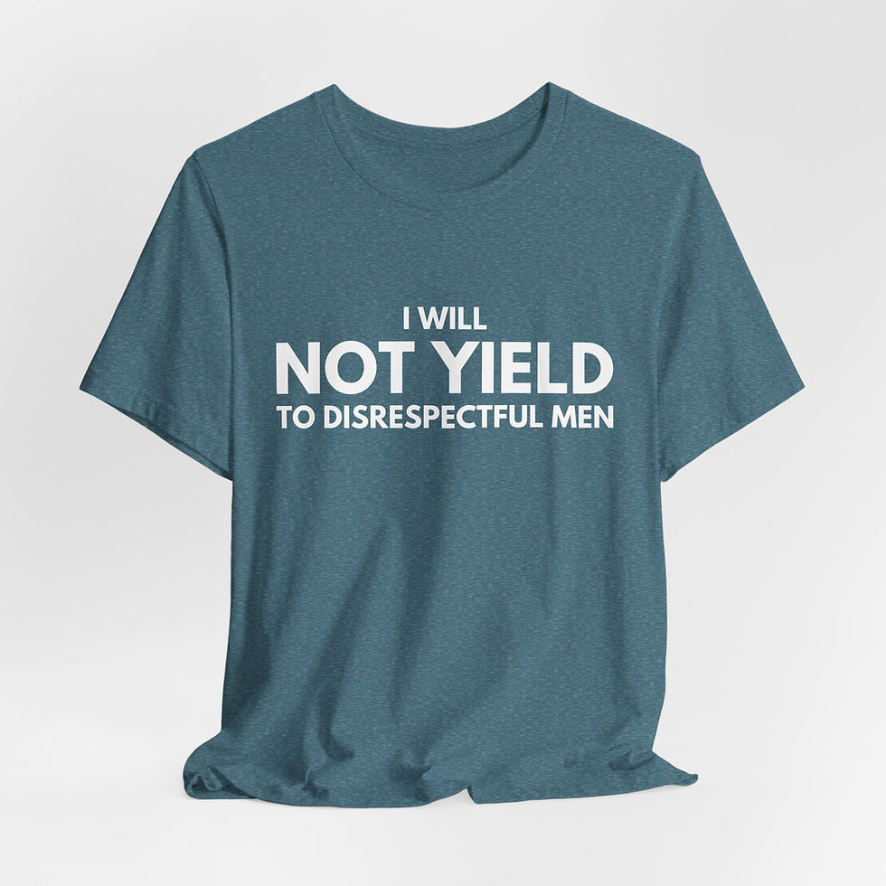 Thumbnail: AOC Quote I Will Not Yield to Disrespectful Men Tshirt