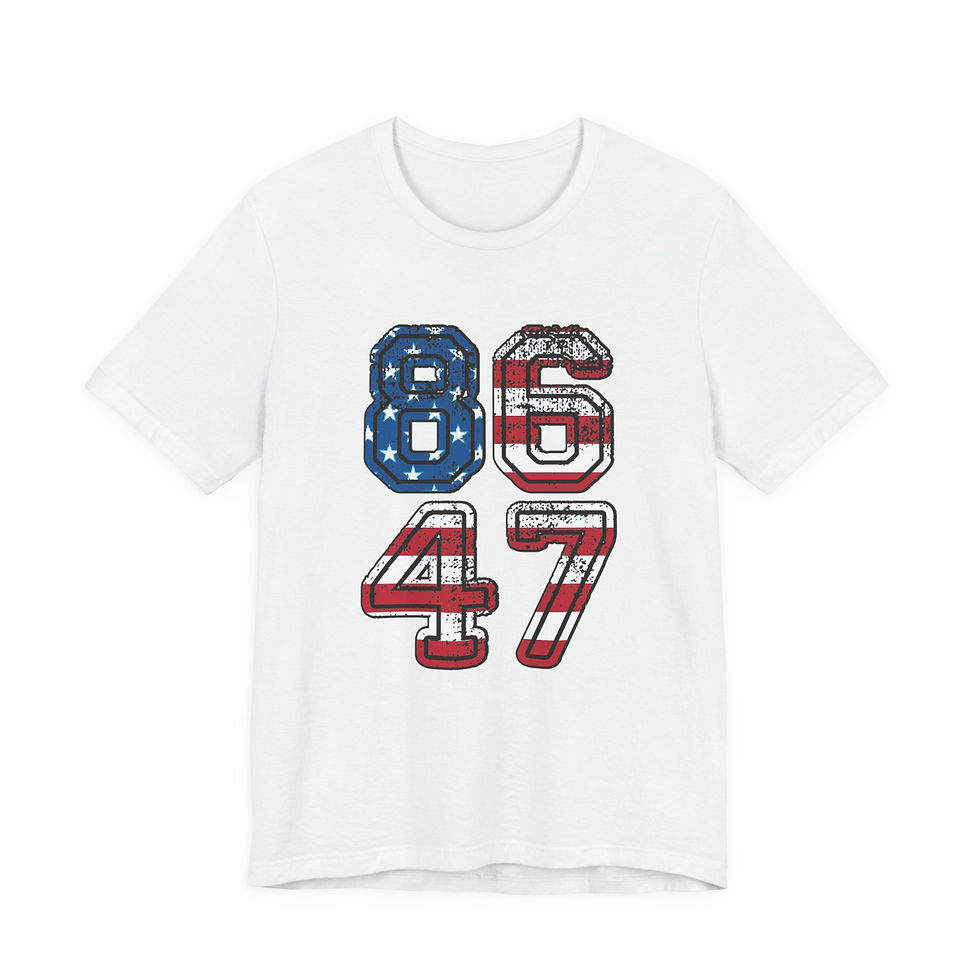 Thumbnail: 8647 American Flag Anti-Trump Unisex Tshirt