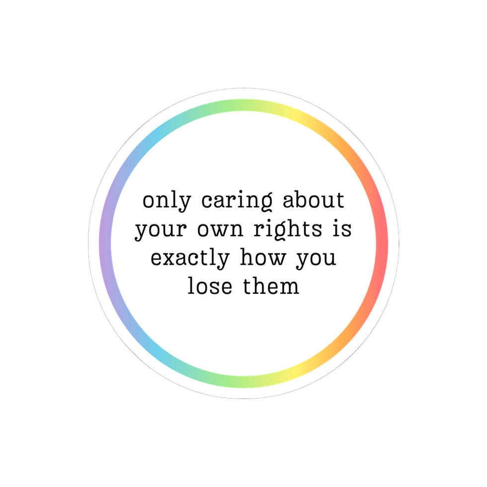 Thumbnail: Only Caring About Your Own Rights is Exactly How You Lose Them Stickers