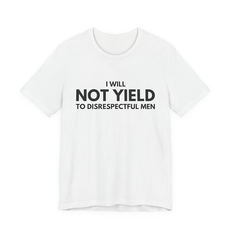 Thumbnail: AOC Quote I Will Not Yield to Disrespectful Men Tshirt