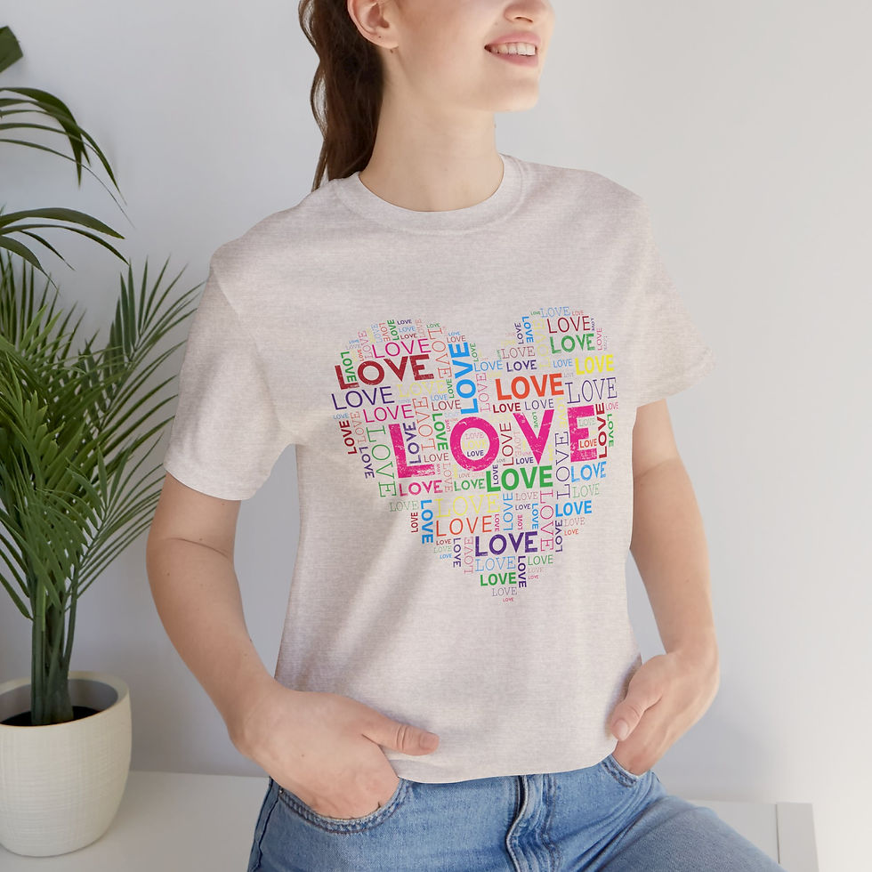 Thumbnail: Rainbow Love Collage Heart T-Shirt