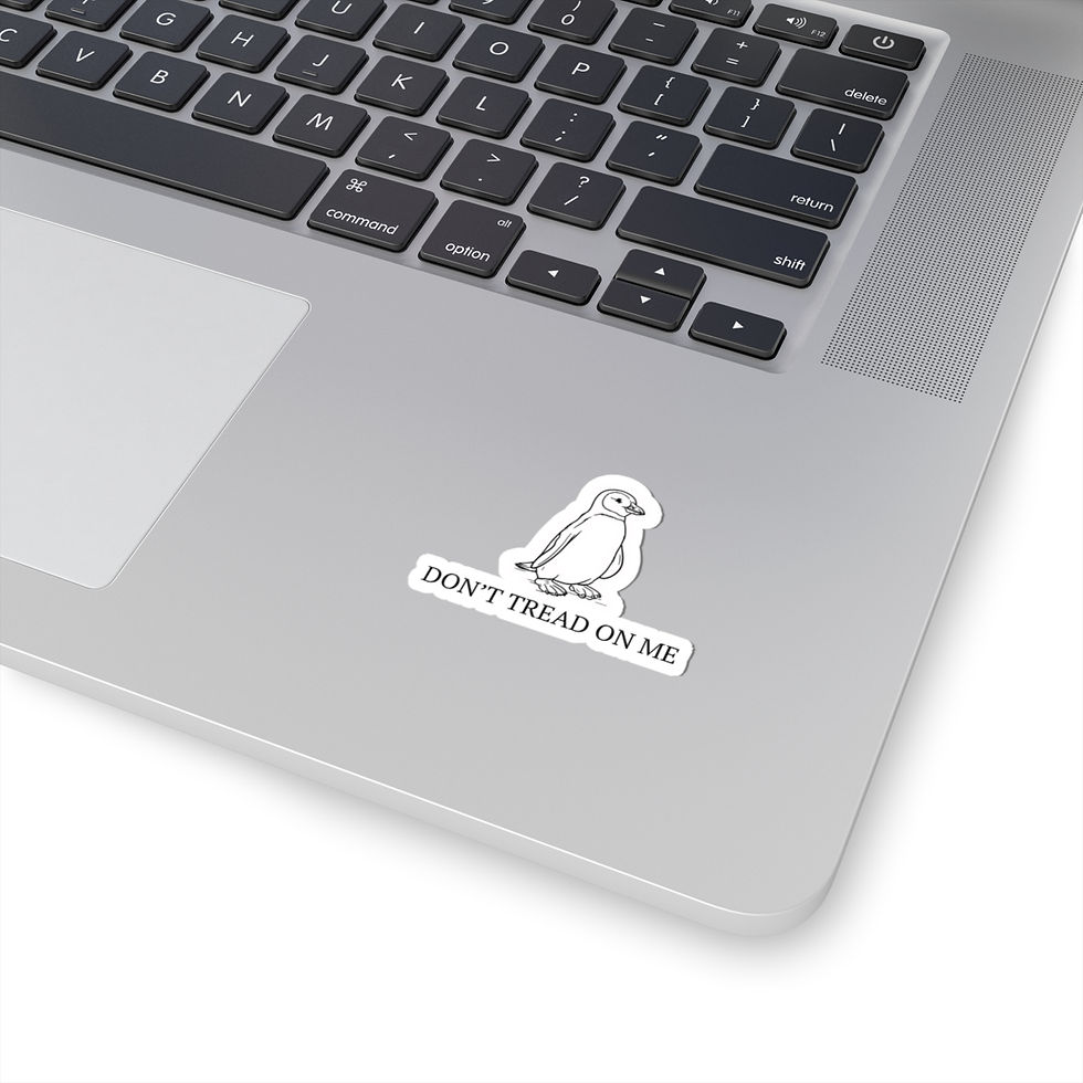 Thumbnail: Don't Tread on Me Penguin Kiss-Cut Stickers