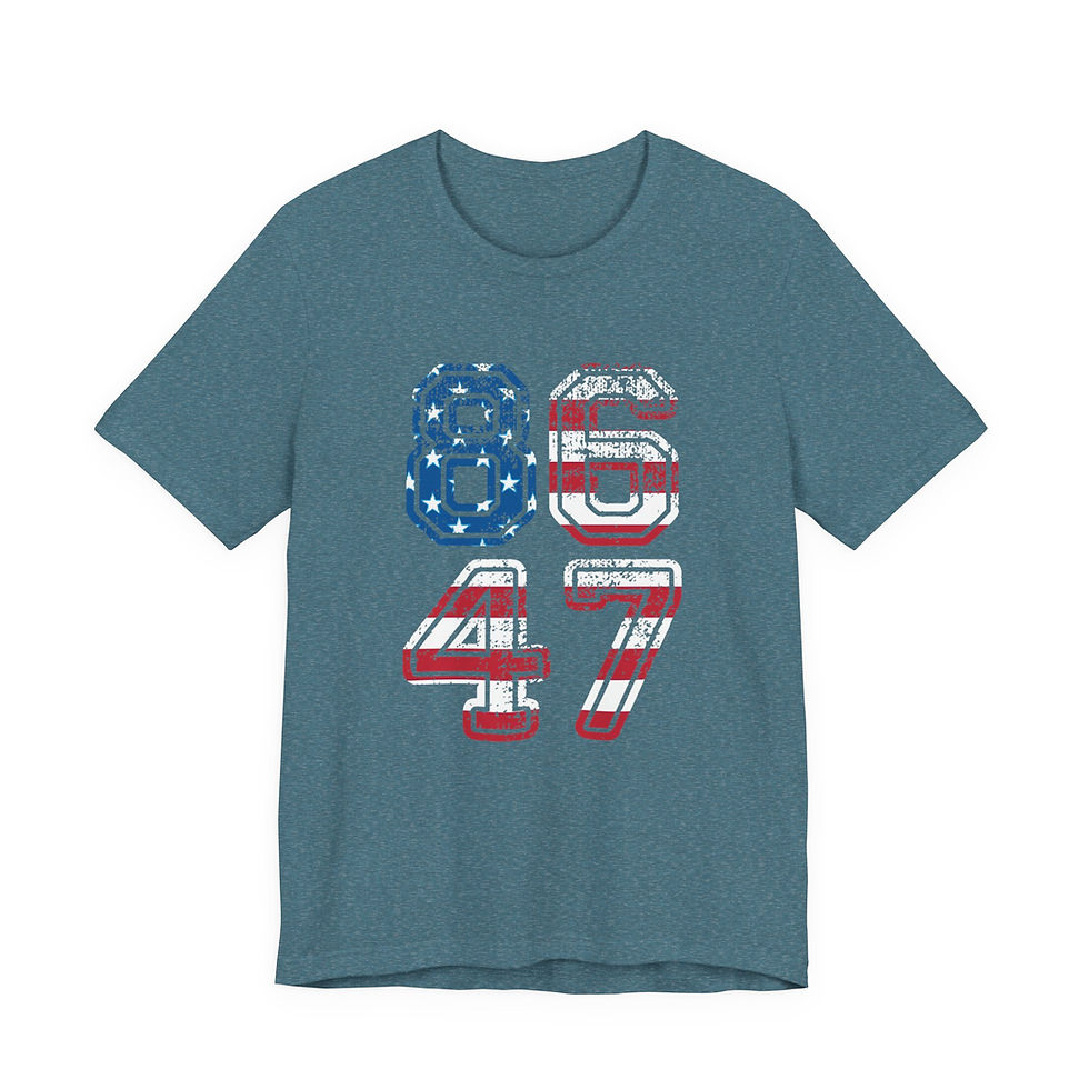 Thumbnail: 8647 American Flag Anti-Trump Unisex Tshirt