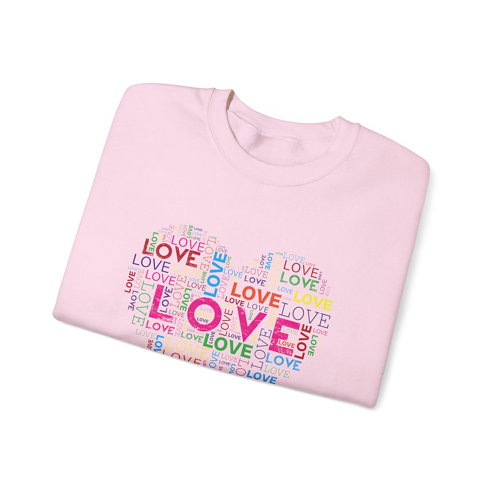 Thumbnail: Rainbow Love Collage Heart Sweatshirt
