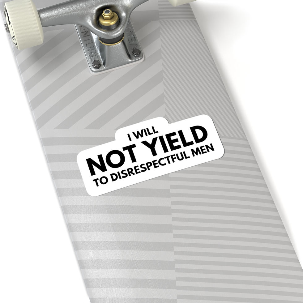 Thumbnail: AOC Quote I Will Not Yield to Disrespectful Men Sticker