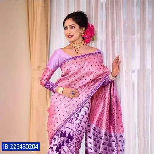 Thumbnail: PURE SILK ZARI WOWAN MIX PATH ASSAME TREDITIONAL MEKHELA SADOR