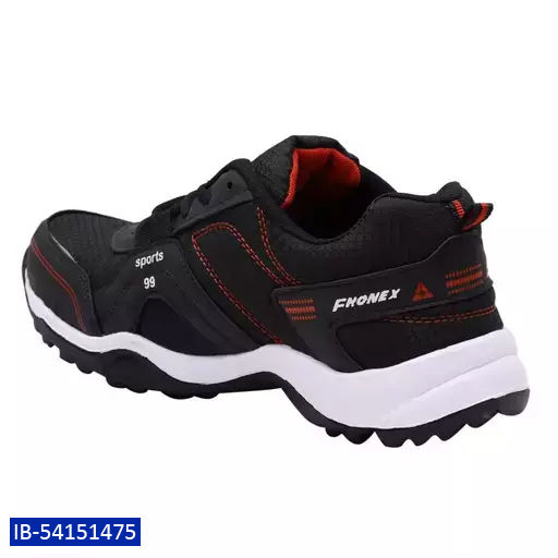 Thumbnail: Fhonex Sport 99 Black Sports Shoes