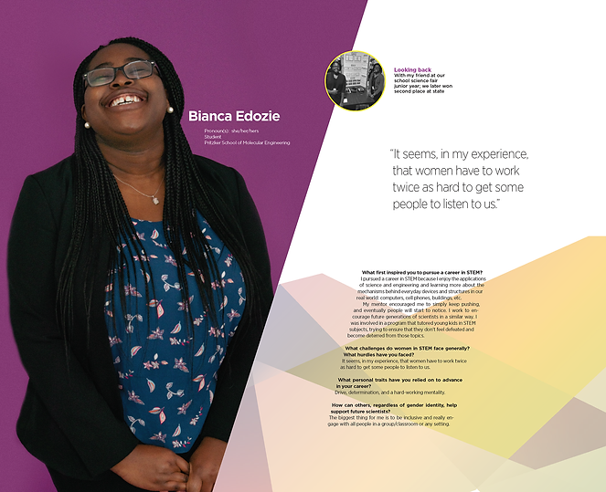 Women In Stem profile layout
