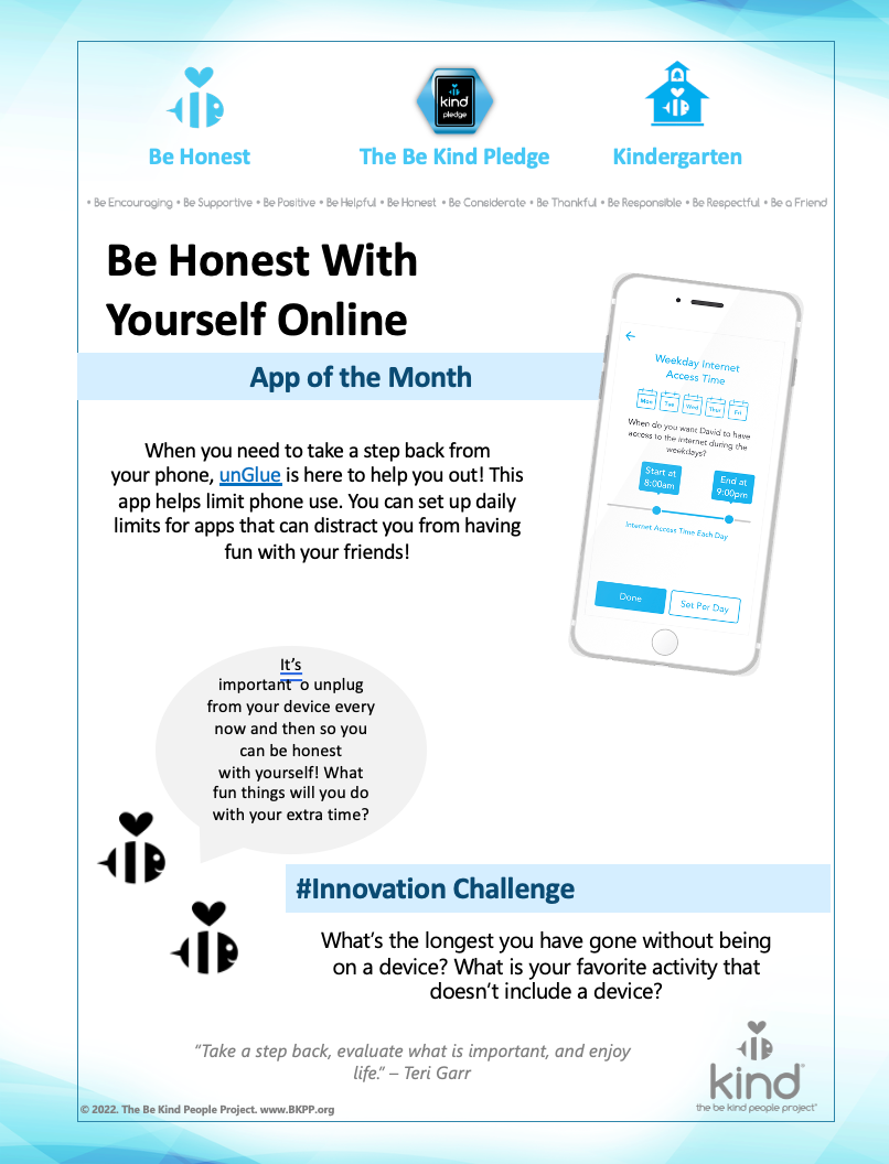 Curriculum I have created on being Honest with social media