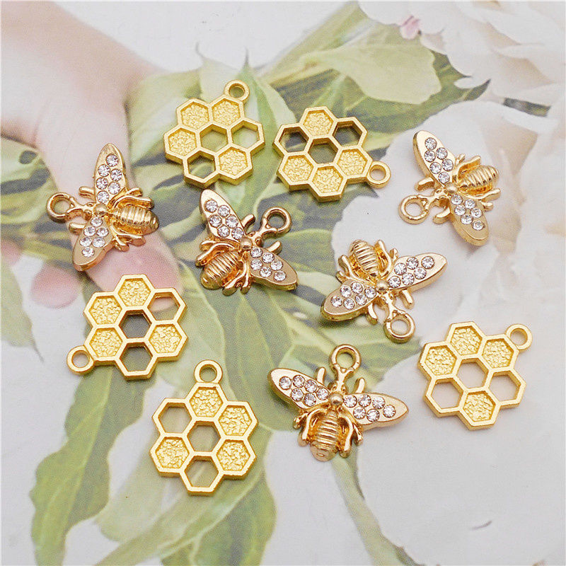 Golden Honeycomb Pendant