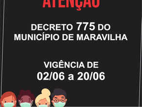 Maravilha tem novo decreto de restrições até 20 de junho