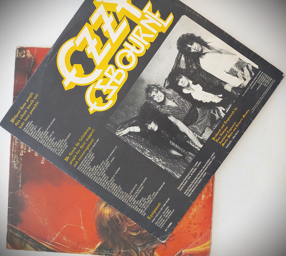 Rótulo original LP Ozzy Osbourne The Ultimate Sin