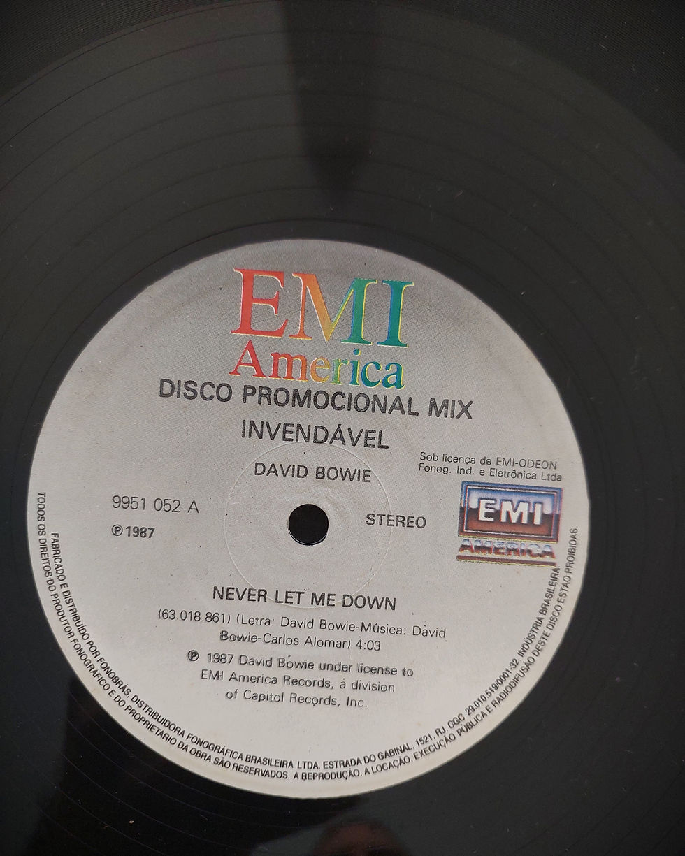 Miniatura: David Bowie Never Let Me Down Promo Invendável LP EMI America Brasil 1987