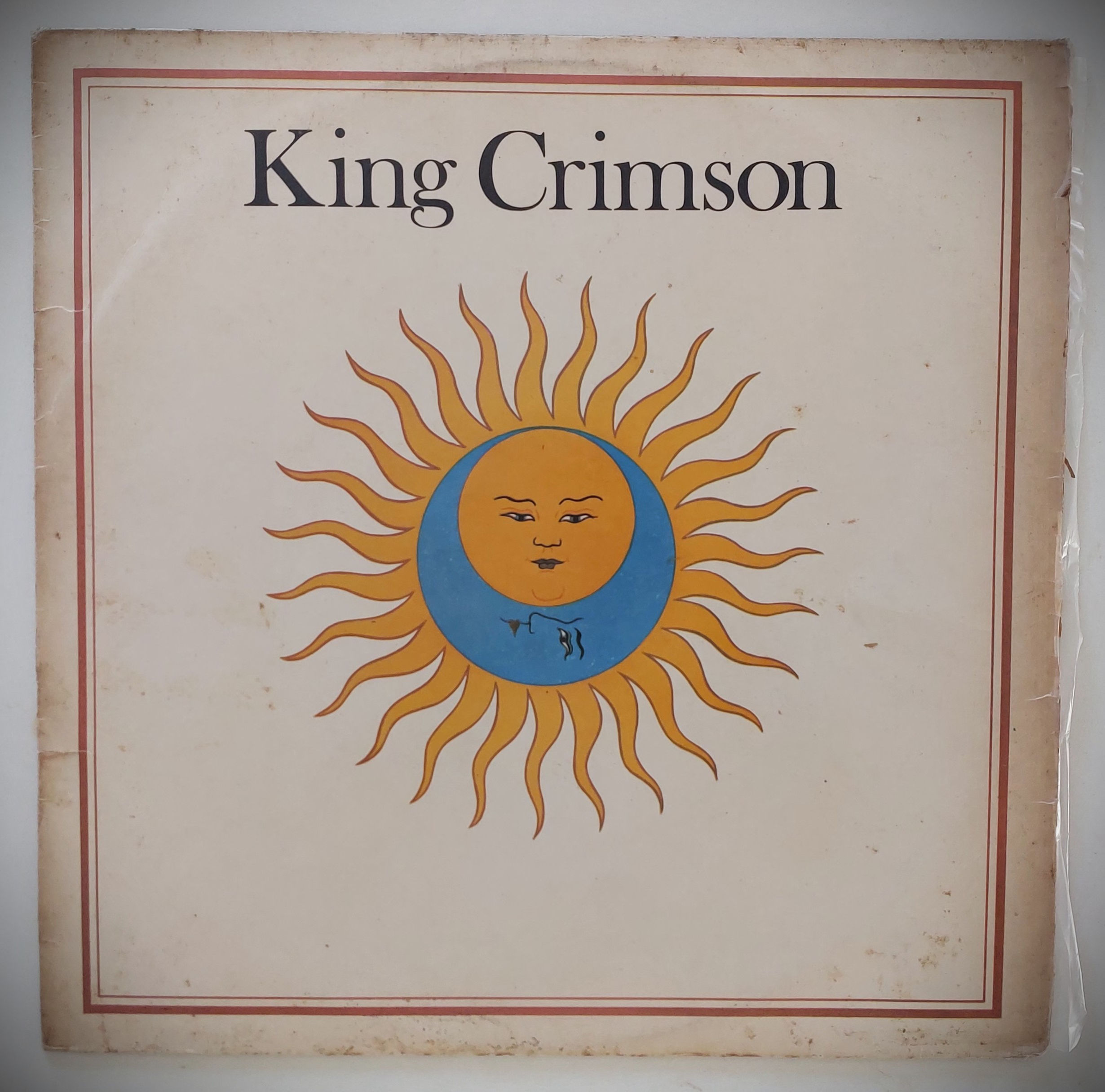 Capa do LP Larks' Tongues in Aspic, do King Crimson, edição brasileira de 1973.