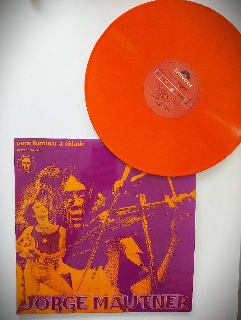 Disco de vinil laranja Jorge Mautner Pra Iluminar a Cidade. LP novo e lacrado em edição colorida especial.