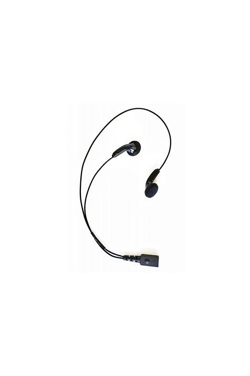 MP3 style receive only earbud audio accessory