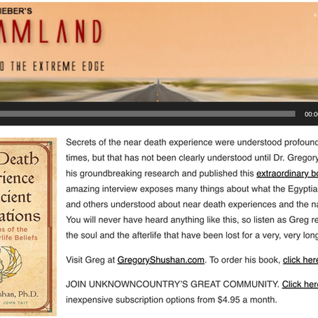 Interview on Whitley Strieber's Dreamland Podcast