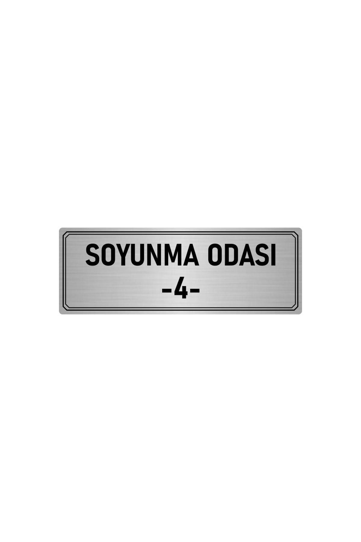 Metal Yönlendirme Levhası, Departman Kapı Isimliği Soyunma Odası 4 5x20 Cm