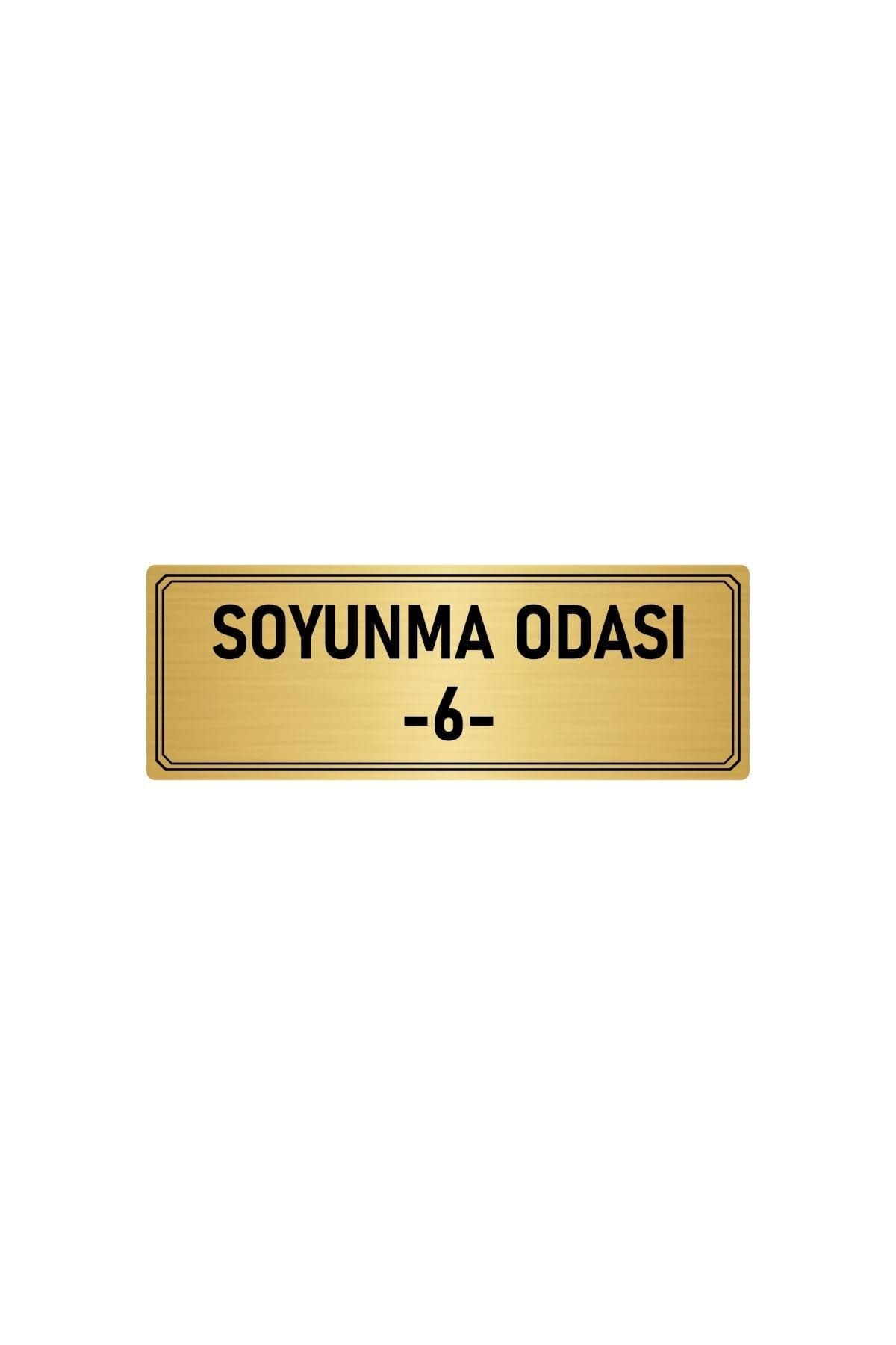 Metal Yönlendirme Levhası, Departman Kapı Isimliği Soyunma Odası 6 5x20 Cm