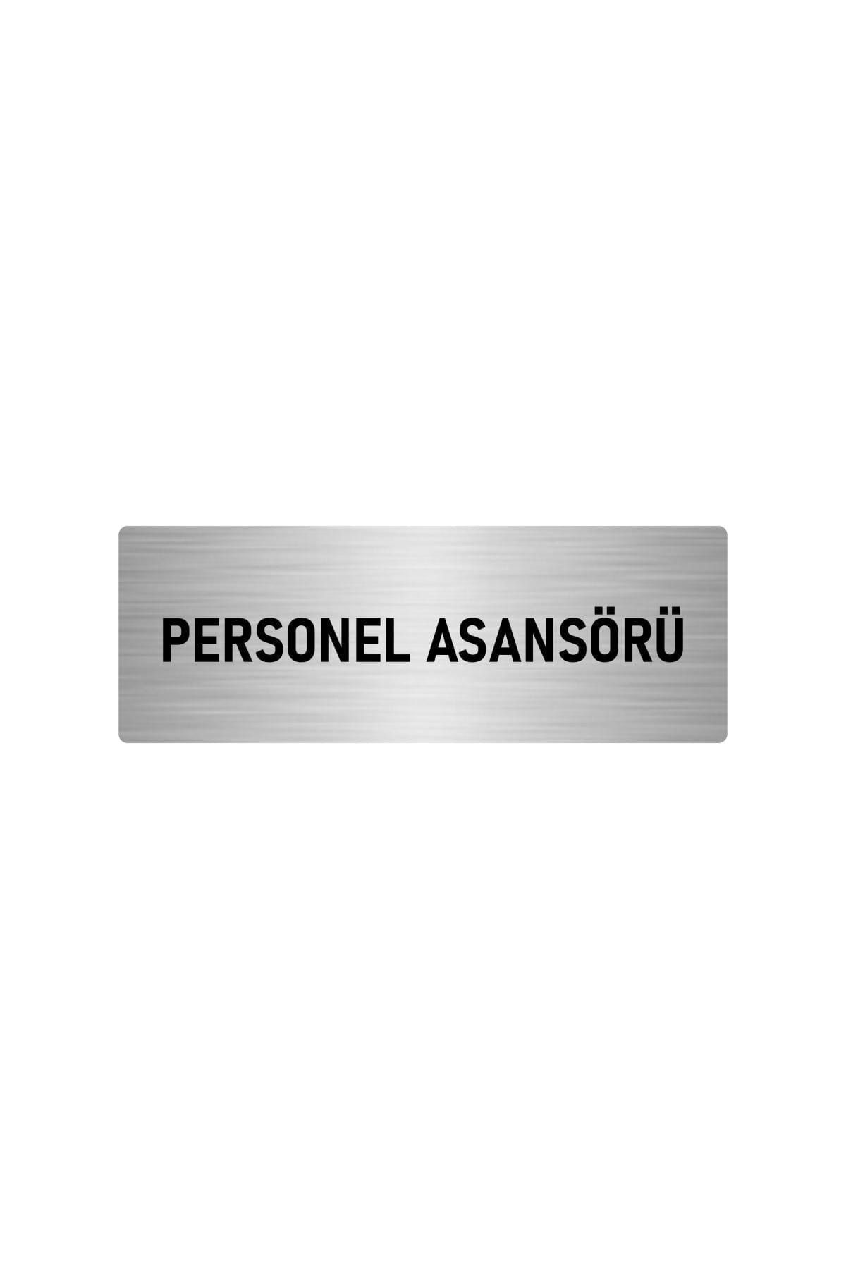 Metal Yönlendirme Levhası, Departman Kapı Isimliği Personel Asansörü 10x20 Cm