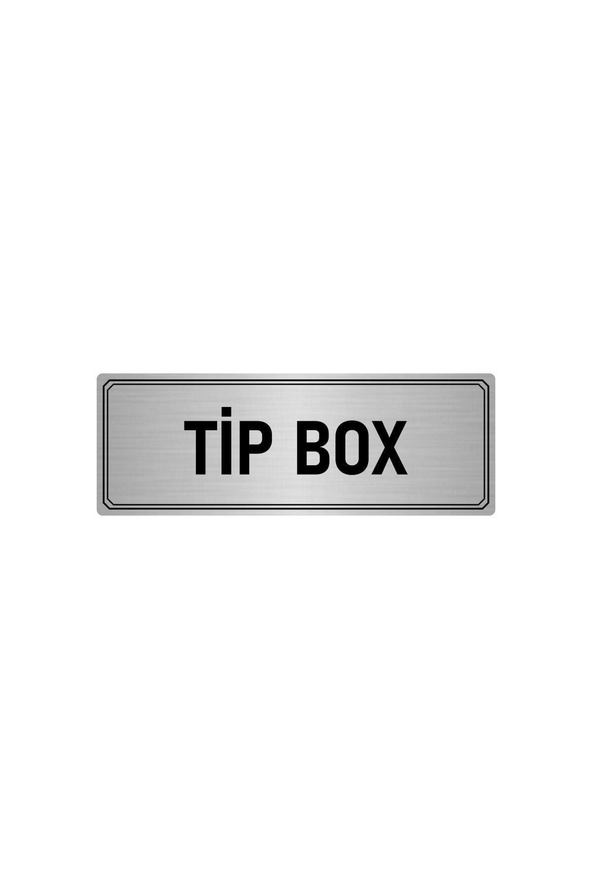 Metal Yönlendirme Levhası, Departman Kapı Isimliği Tip Box 7x20 Cm Gümüş Renk