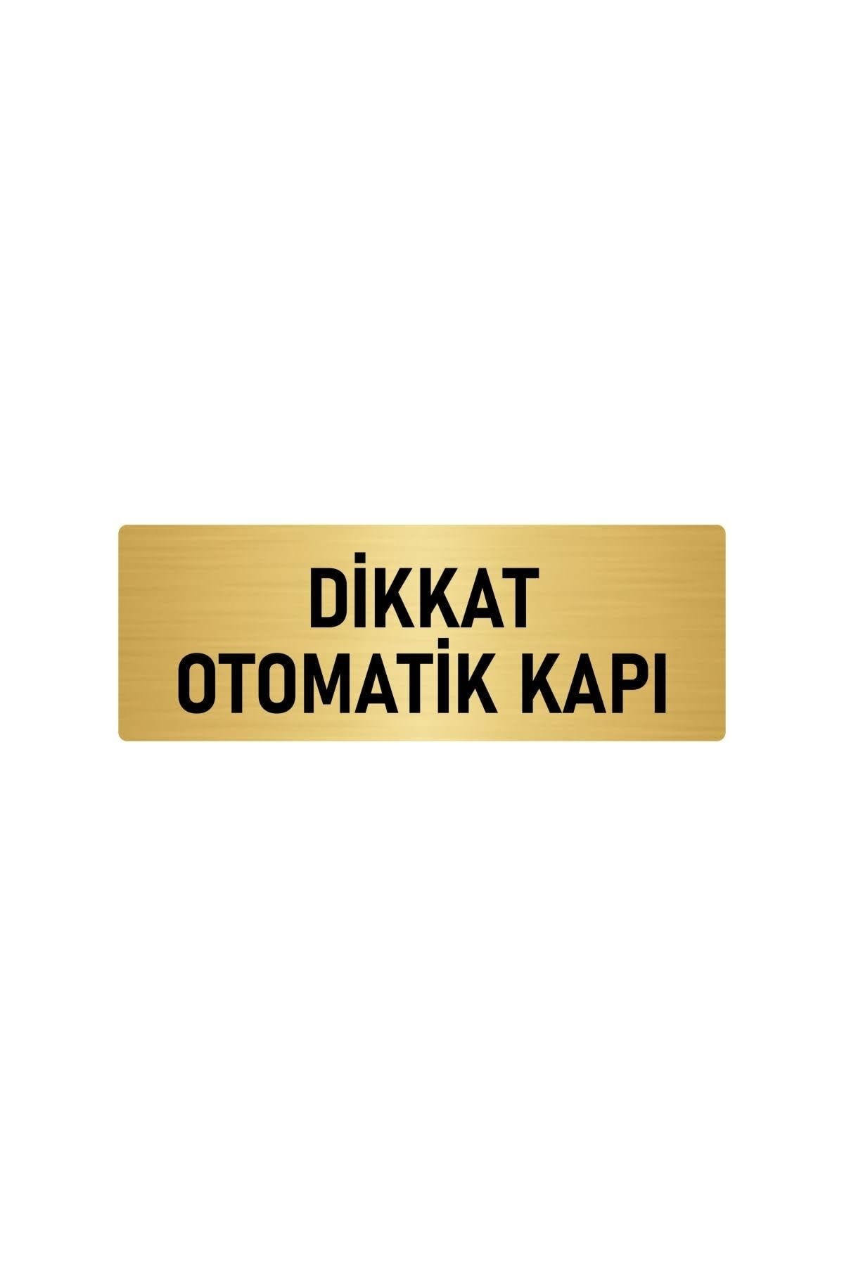 Metal Yönlendirme Levhası, Departman Kapı Isimliği Otomatik Kapı 5x20 Cm Altın