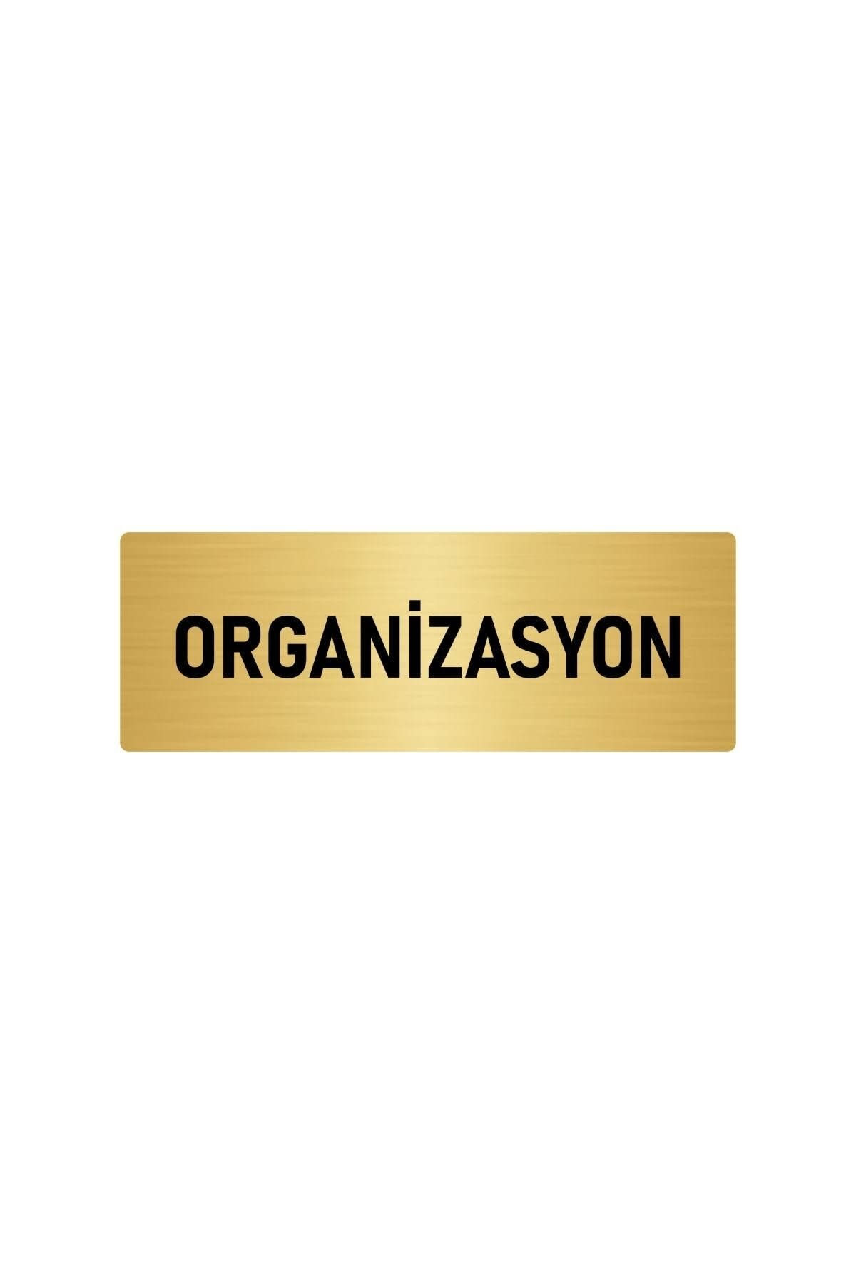 Metal Yönlendirme Levhası, Departman Kapı Isimliği Organizasyon 10x20 Cm Altın