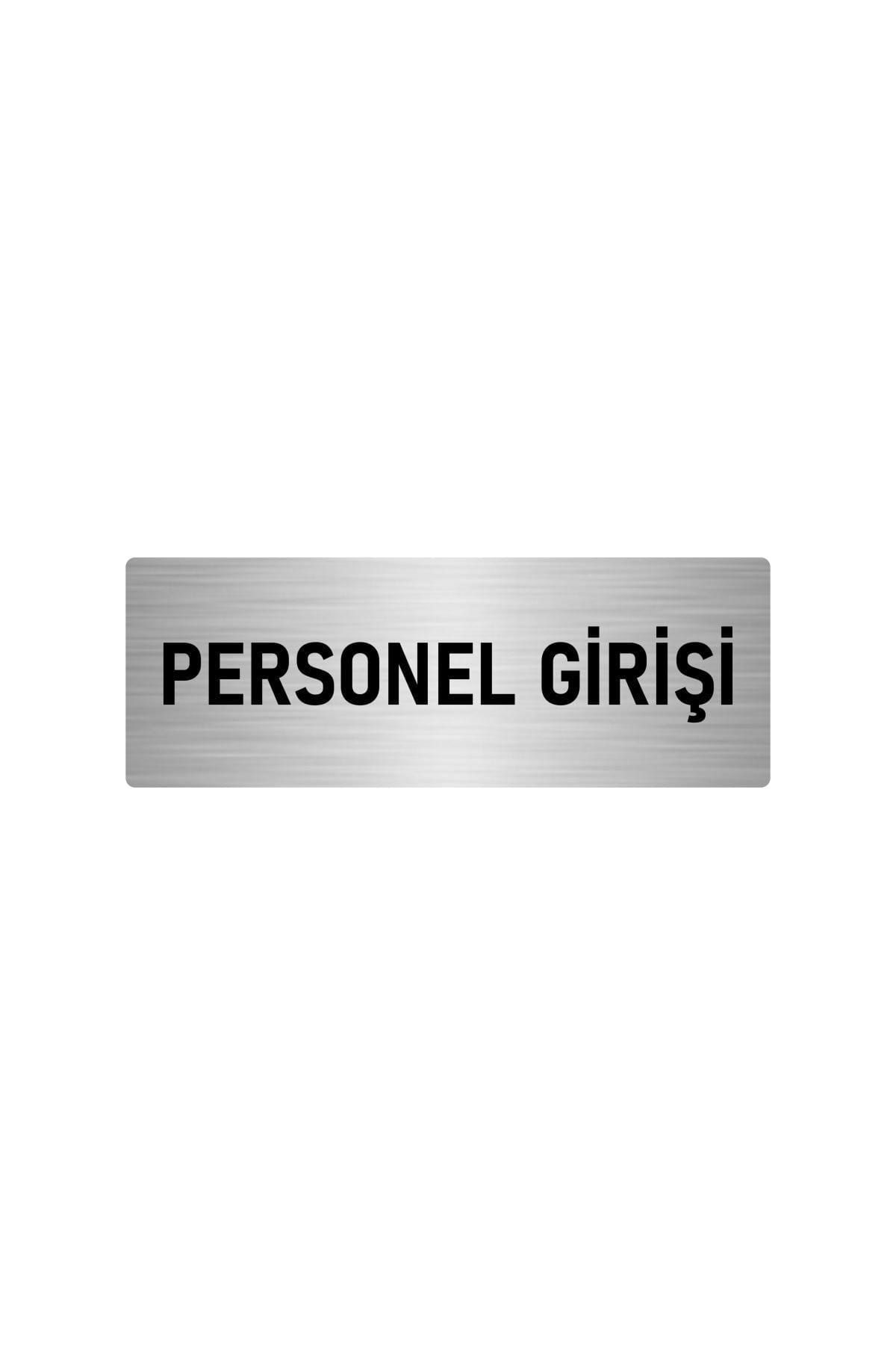 Metal Yönlendirme Levhası, Departman Kapı Isimliği Personel Girişi 7x20 Cm