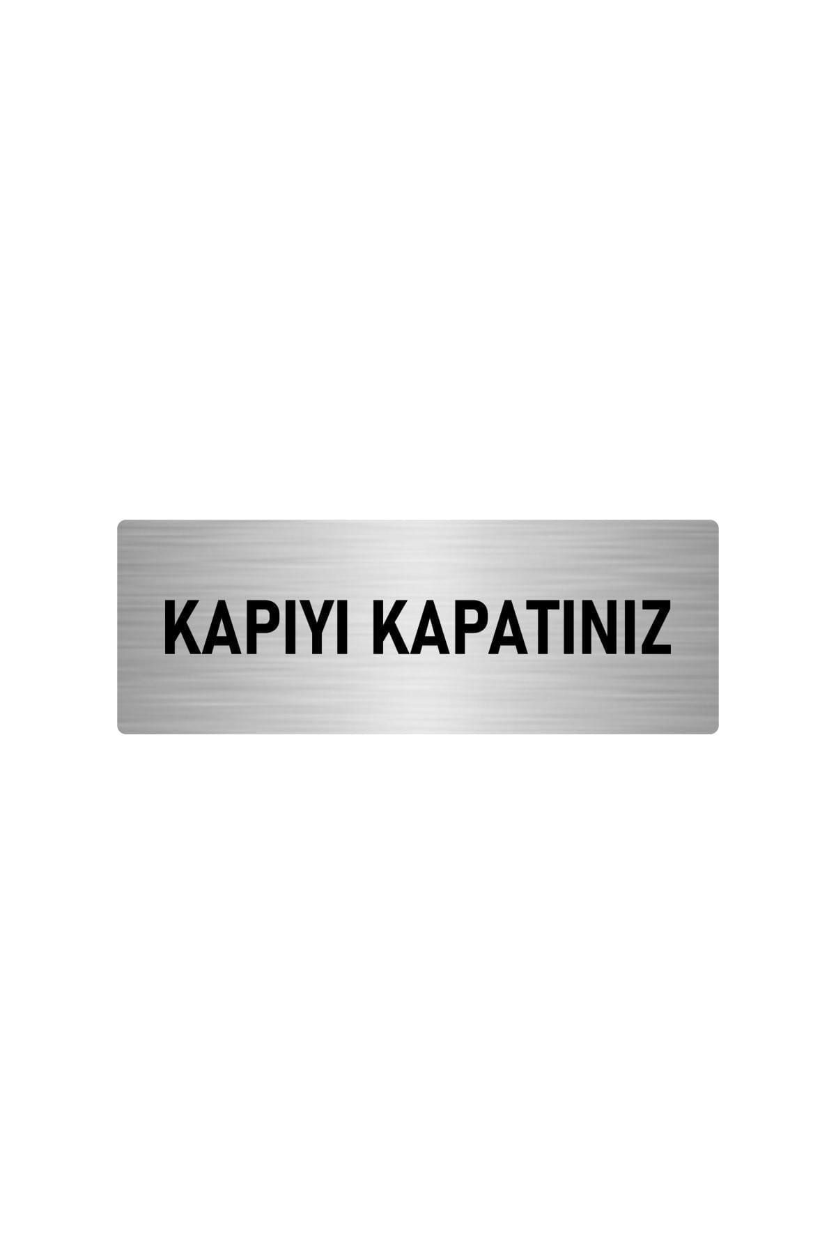 Metal Yönlendirme Levhası, Departman Kapı Isimliği Kapıyı Kapatınız 5x20 Cm