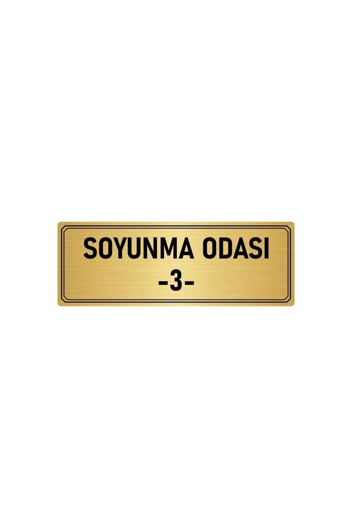 Metal Yönlendirme Levhası, Departman Kapı Isimliği Soyunma Odası 3 7x20 Cm