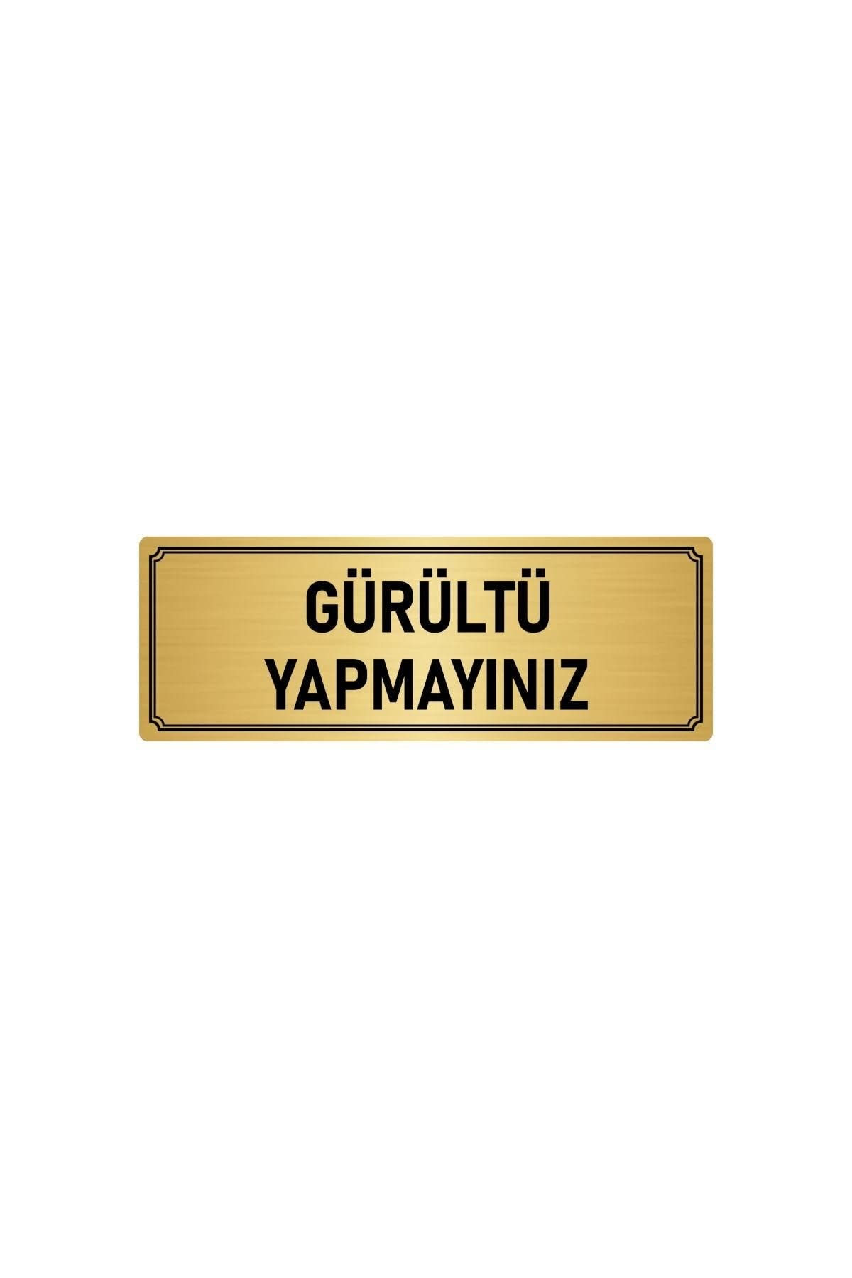 Metal Yönlendirme Levhası, Departman Kapı Isimliği Gürültü Yapmayınız 7x20 Cm