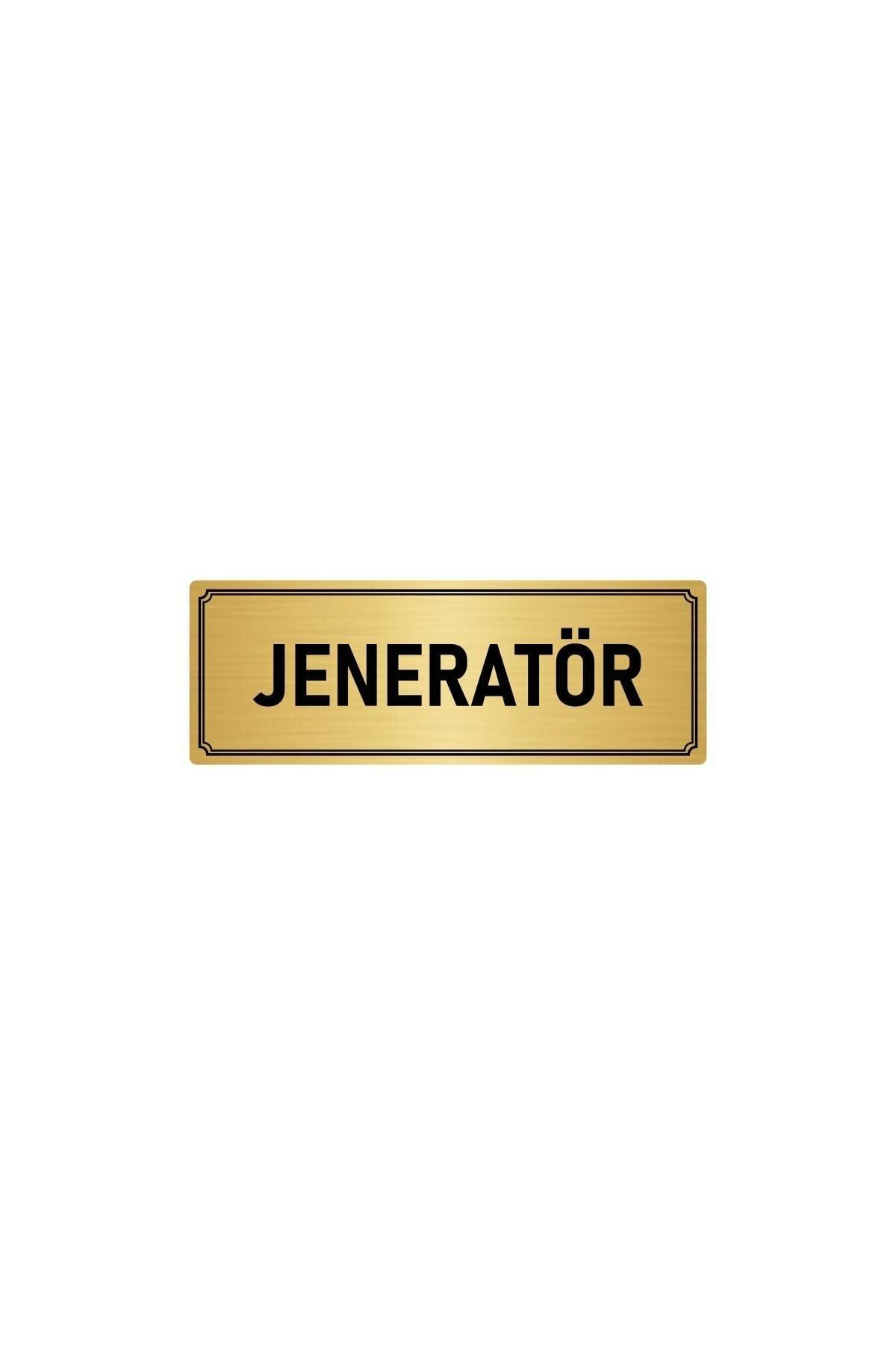 Metal Yönlendirme Levhası, Departman Kapı Isimliği Jeneratör 5x20 Cm Altın Renk