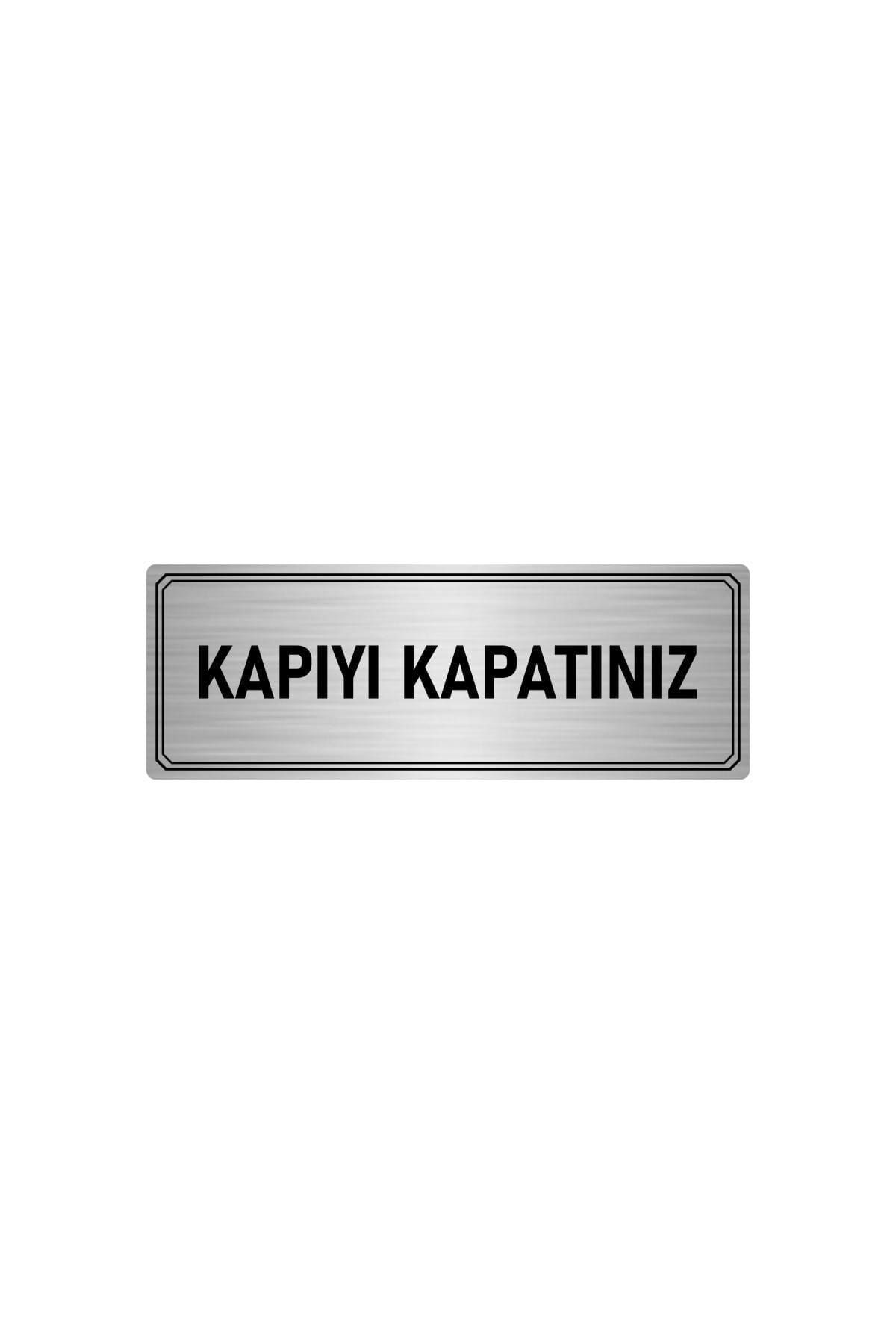 Metal Yönlendirme Levhası, Departman Kapı Isimliği Kapıyı Kapatınız 7x20 Cm