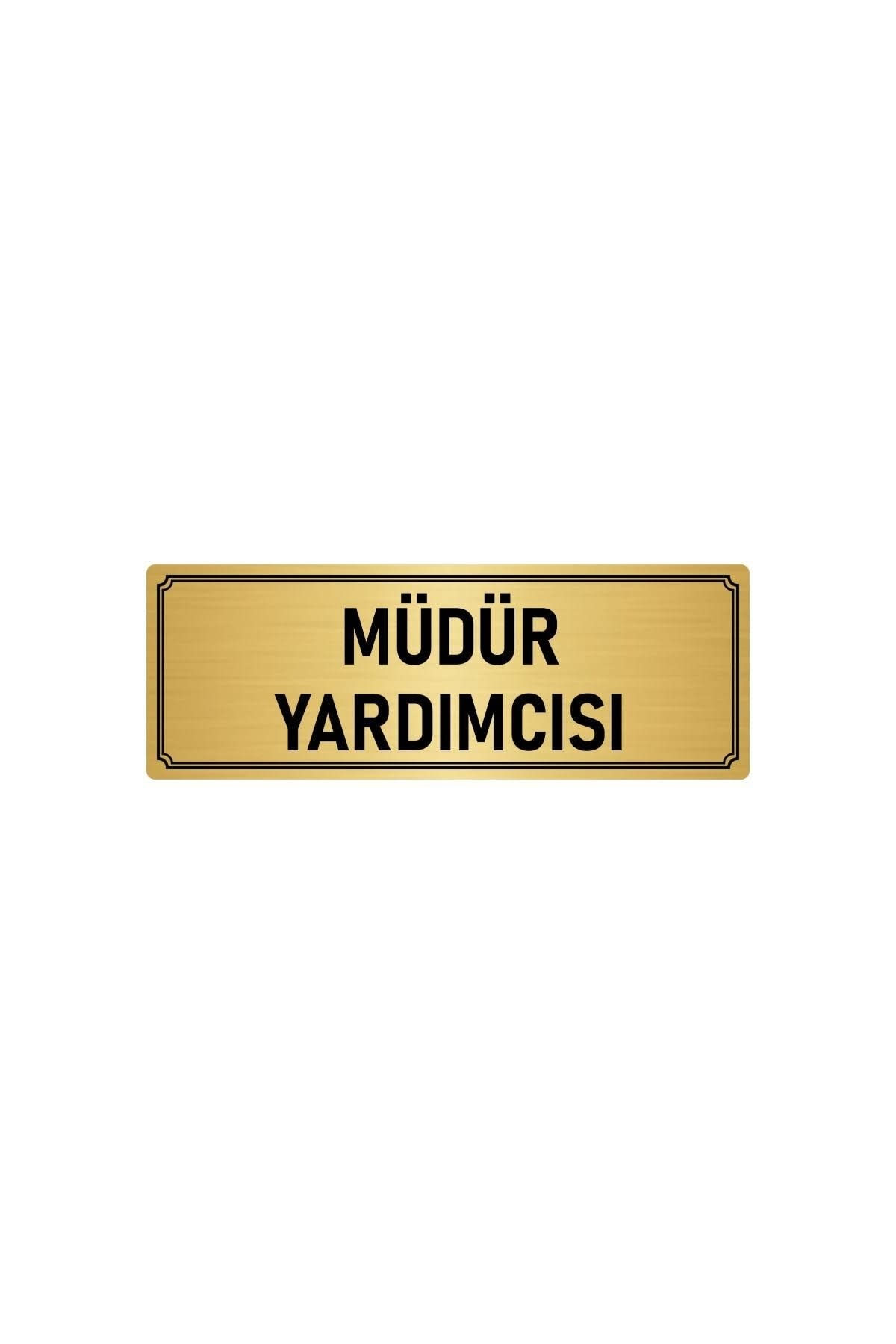 Metal Yönlendirme Levhası, Departman Kapı Isimliği Müdür Yardımcısı 7x20 Cm