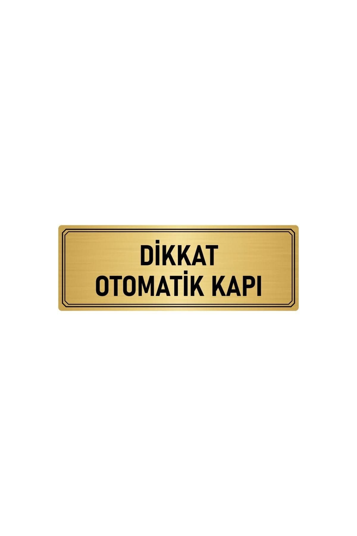 Metal Yönlendirme Levhası, Departman Kapı Isimliği Otomatik Kapı 5x20 Cm Altın