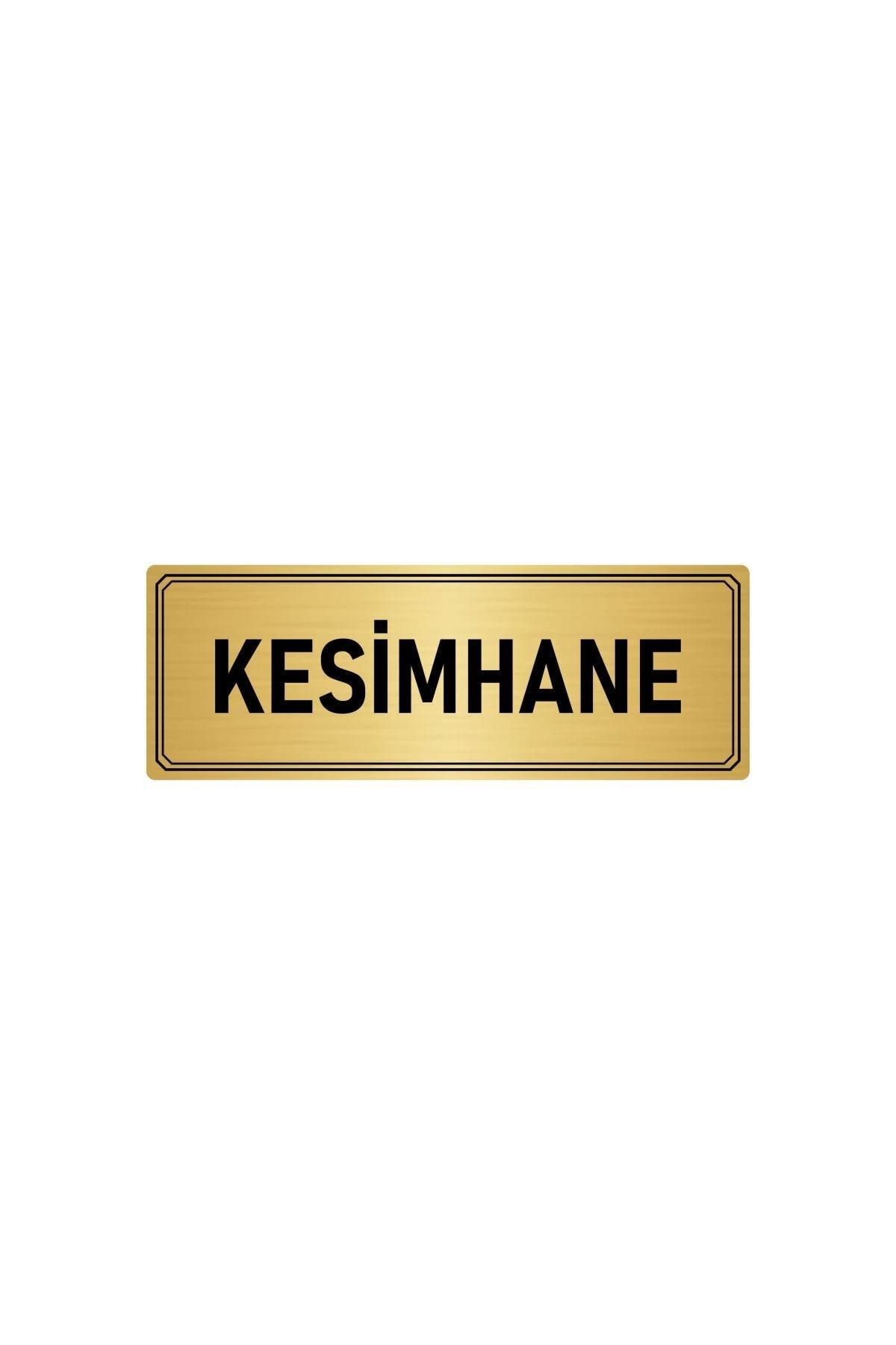 Metal Yönlendirme Levhası, Departman Kapı Isimliği Kesimhane 10x20 Cm Altın Renk